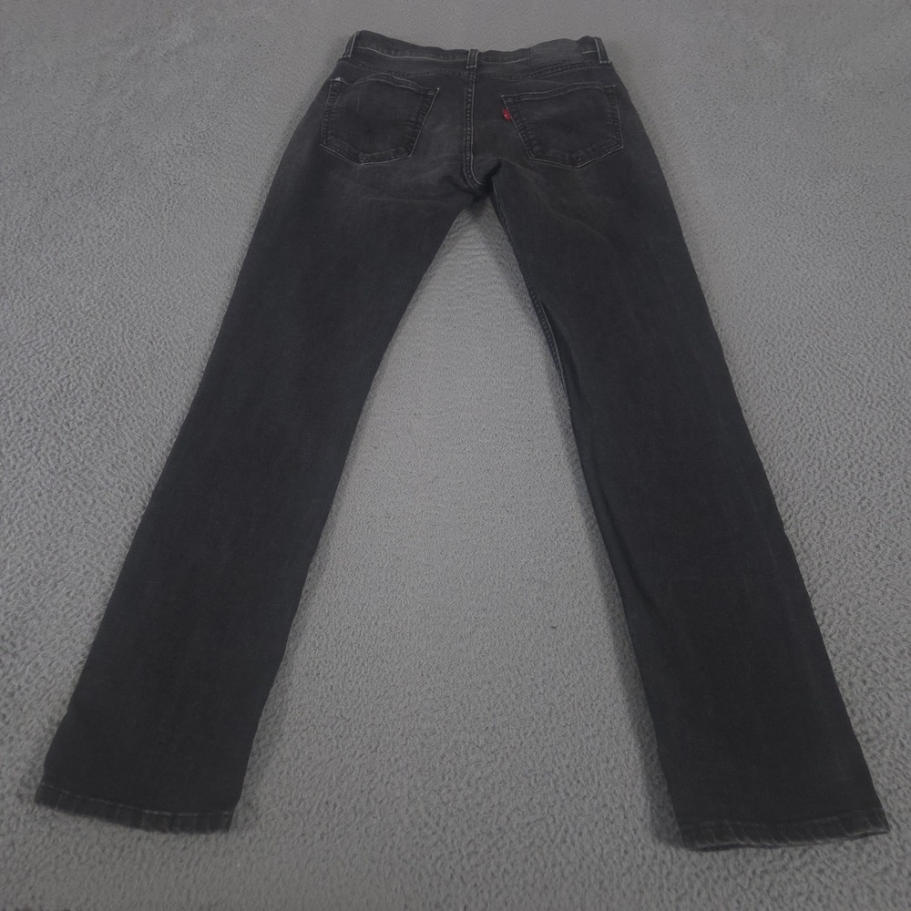 Levi's Jeans Mens 32x34 Black 511 Slim Leg Cotton Blend Faded Denim Pants Preppy - Picture 11 of 12